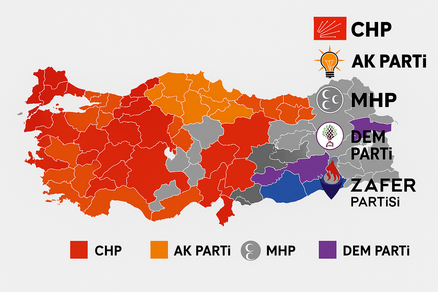 seçim anketi 2025, siyasi partiler oy oranları, CHP, AK Parti, MHP, DEM Parti