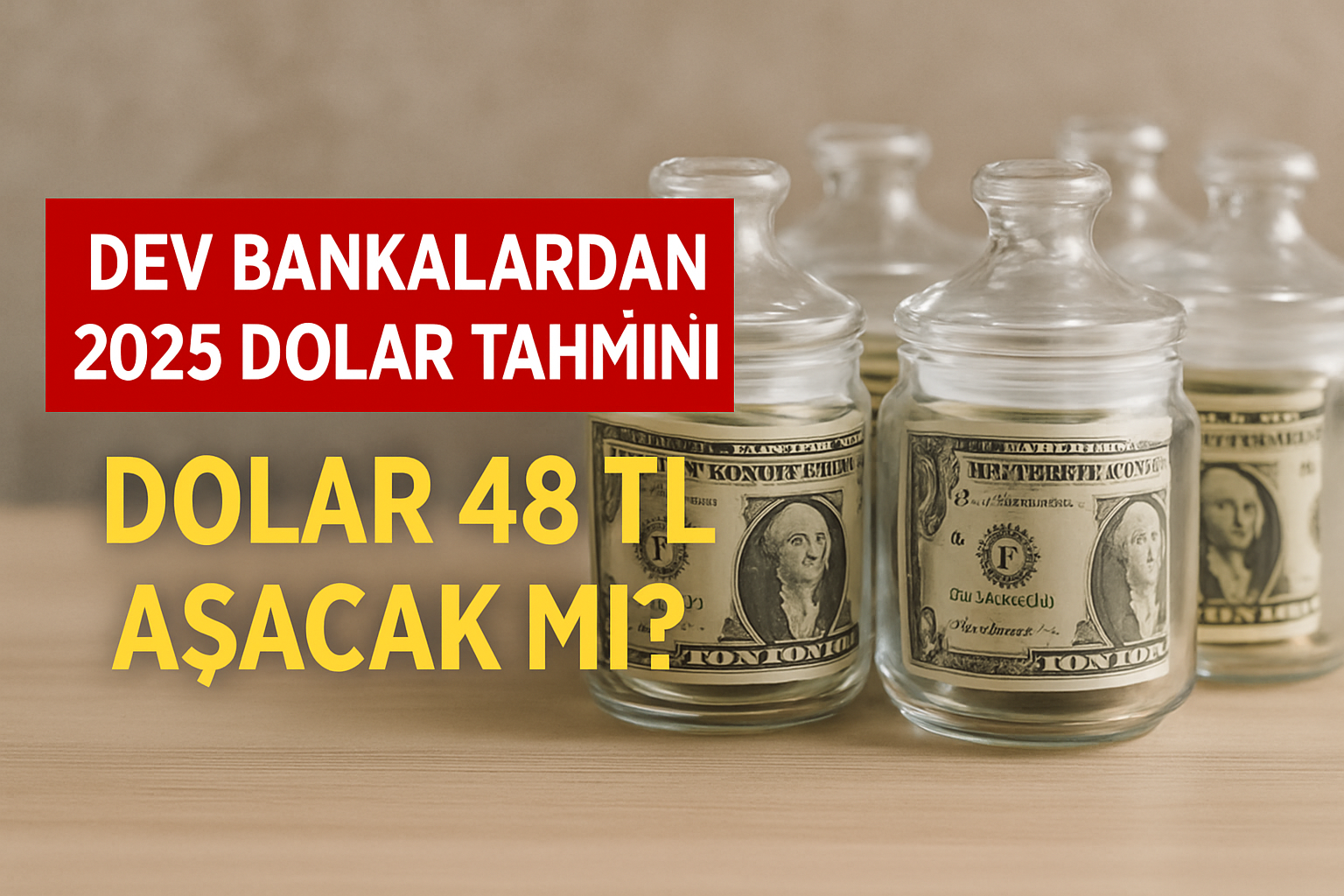 dolar tahmini 2025, dolar kaç TL olacak, 2025 dolar kuru, bankaların dolar tahmini