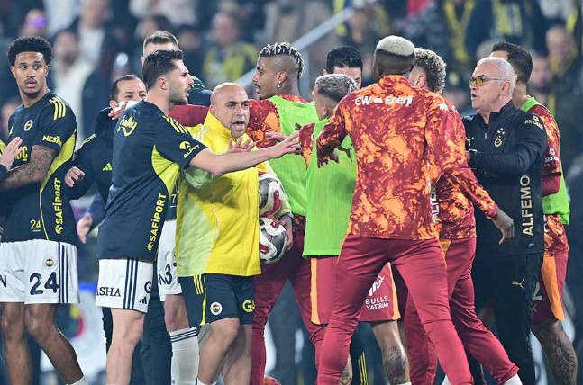 olaylı derbi galatasaray fenerbahçe